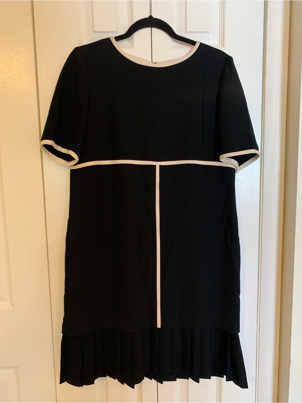 Liz Claiborne Black Midi Dress with Cream Trim